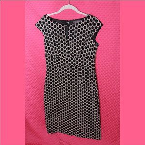 Liz Claiborne Gorgeous Black & White Embroidered Cocktail Evening Dress Sz 4